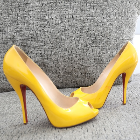 yellow christian louboutin